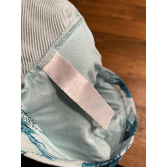 Sport by Cacique size 16 low impact no wire Sports Bra blue floral mesh - Picture 4 of 7